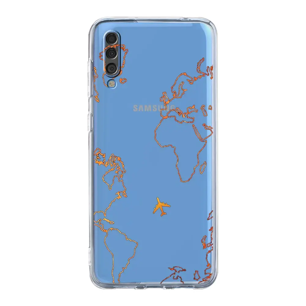 Cartoon World Map Scenery Phone Case Cover