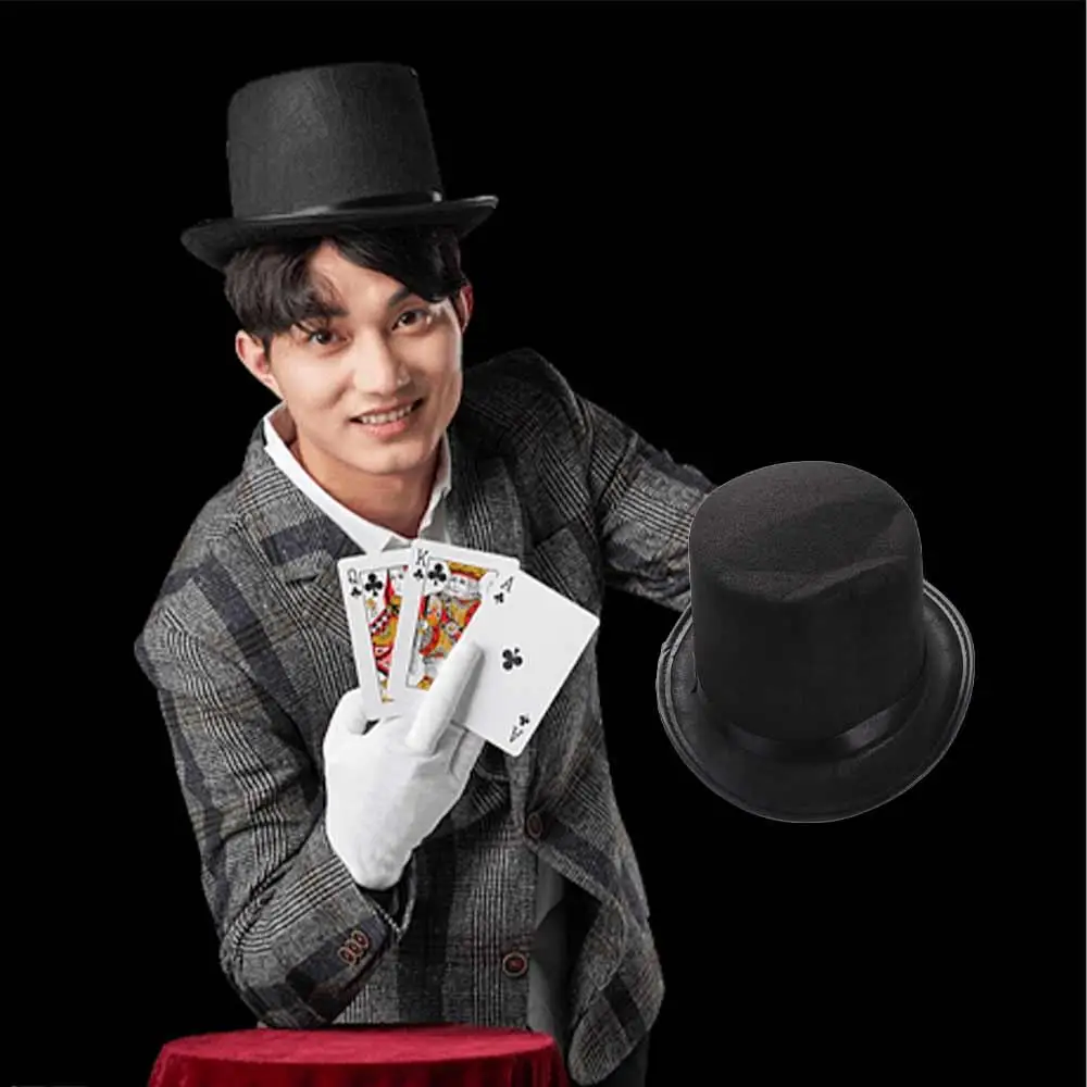 Party Supplies Black Cosplay Halloween Props Fancy Dress Costume Bowler Top Hat Magician Top Hat Retro Top Cap Performed Hat
