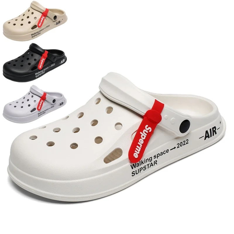 

2024 Men Sandals Fashion New Large Size Lightweight Sandals Men Outdoor Beach Breathable Beach Hole Comfortable Cool Shoes