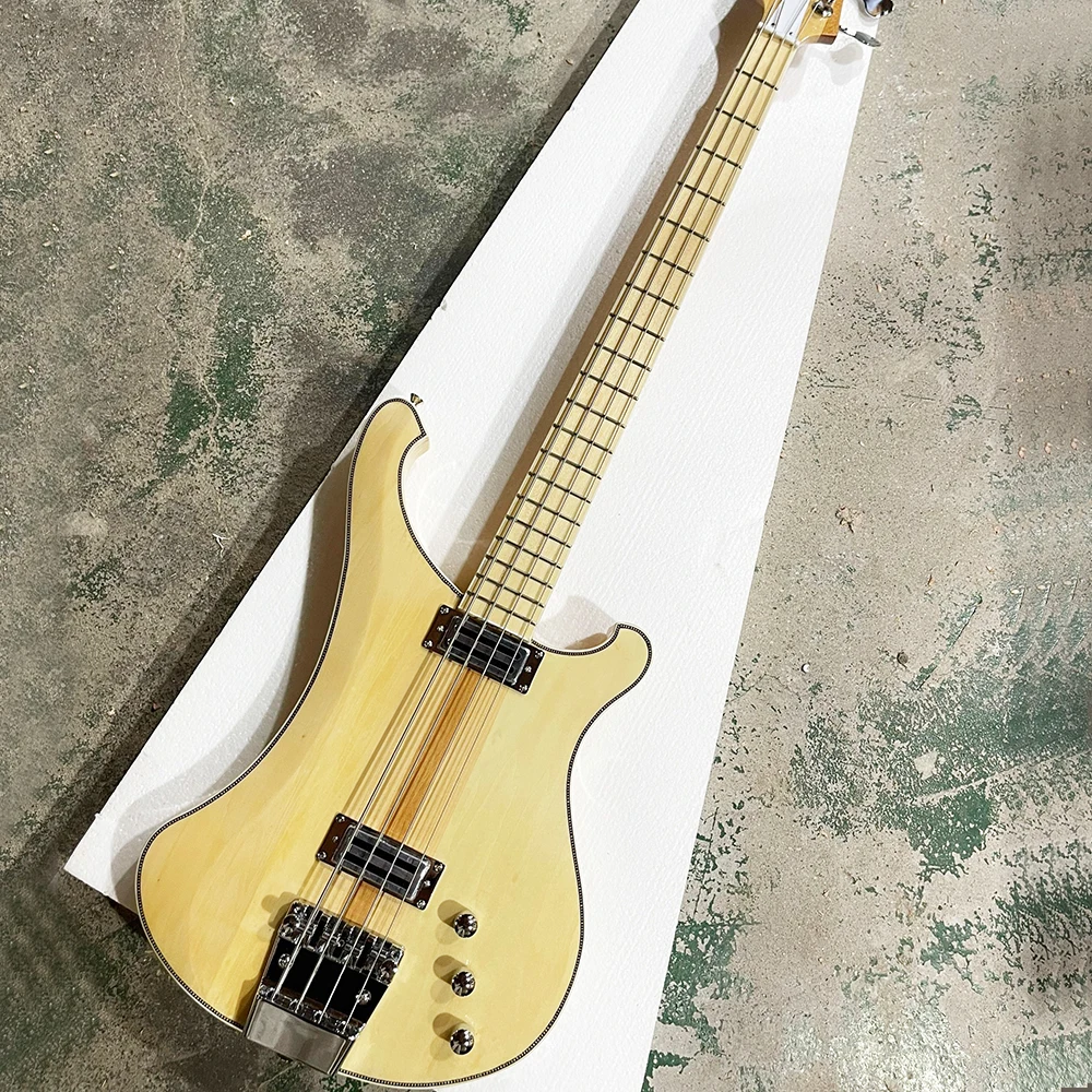 

4 Strings Neck Thru Body Electric Bass Guitar with Maple Fretboard Customizable