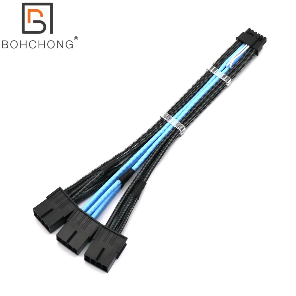Cabo de Extensão Placa Gráfica Gpu Premium 12vhpwr 12 Mais 4pin para Pcs Pci-e 8pin 16awg Pcie 5.0 Rtx3090ti