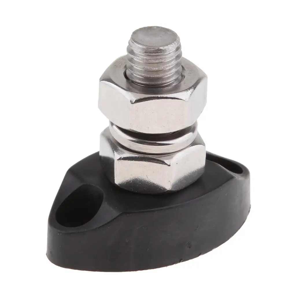 블랙 정션 블록 파워 포스트 절연 터미널 스터드, 10mm 3/8 인치 스테인리스