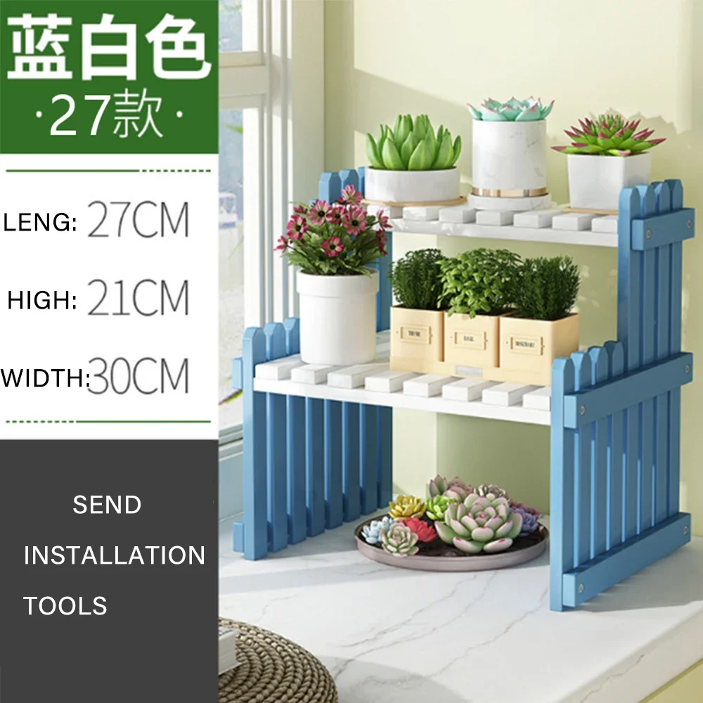 

Tabletop Bamboo Plant Stand Multi-layer Tier Desktop Shelf Rack Office Desktop Plant Stand Simple Potted Plant Balcony Shelf