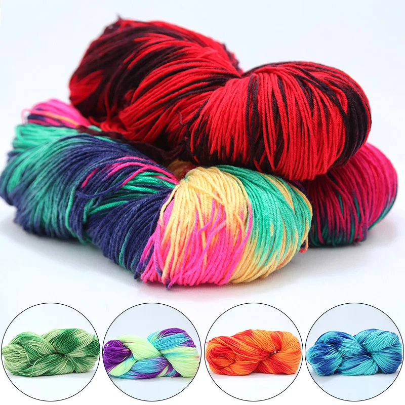 50g / Roll Rainbow Segment Dyed Yarn Wool DIY Hand Knitting Baby Soft Yarn Thread for Sweater Hat Scarfs Sofa Cushion knitting yarn knitting wool yarn