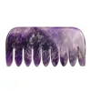 Amethyst Gua Sha Comb Purple Crystal Stone Massager Hair Head Neck Massage Comb Beauty Skin Care health Tool 1