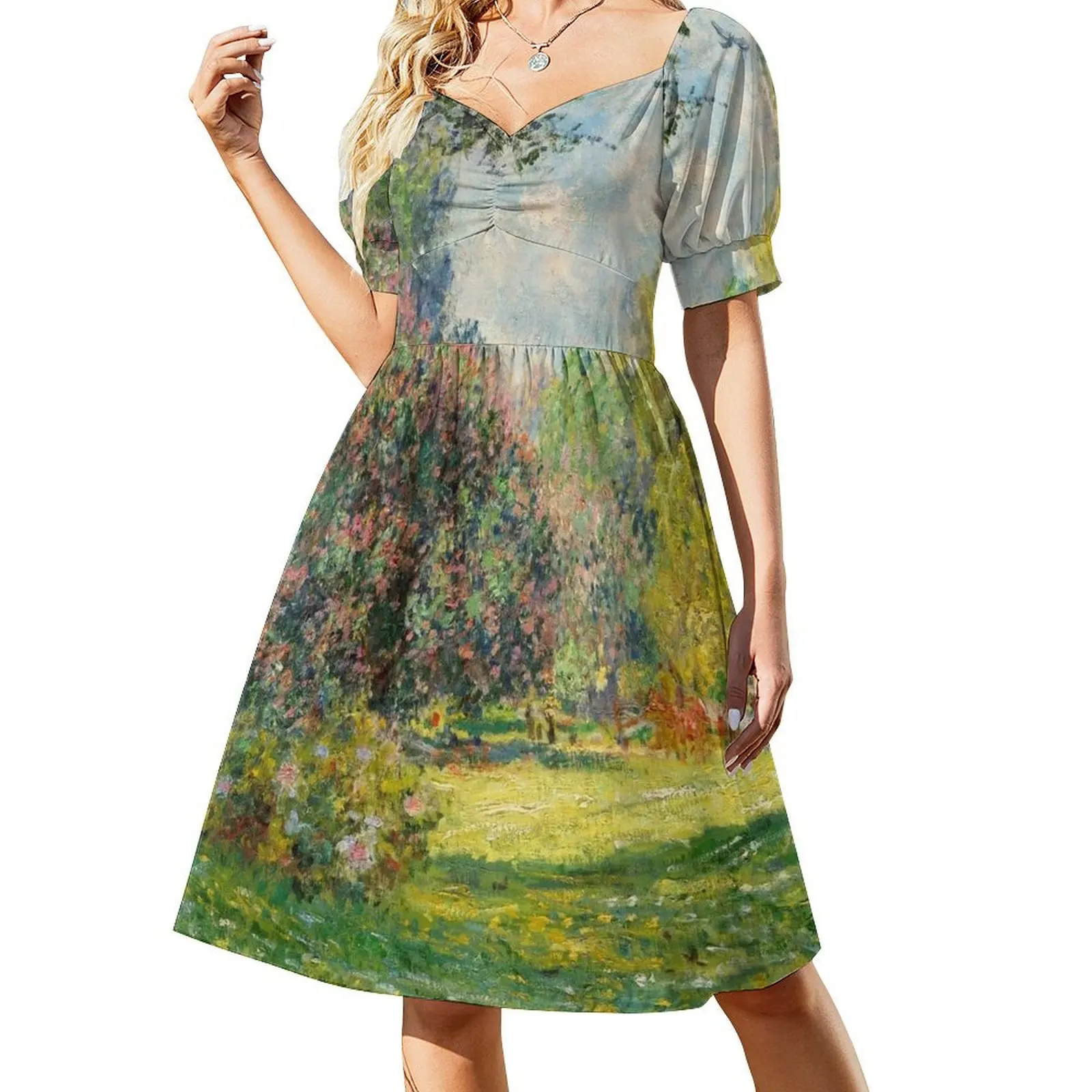 thumbnail image 1 of Paisaje The Parc Monceau Claude Mt Vestido de manga corta Vestidos de playa para mujer, 1 of 7