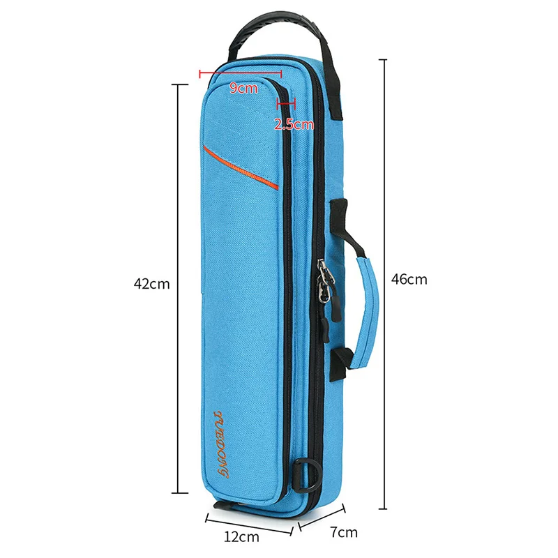 Flute Bag Musical Instrument Case 16/17 Holes Portable Shoulder Bag Saxophone Drumsticks Tool Trumpet Accessories