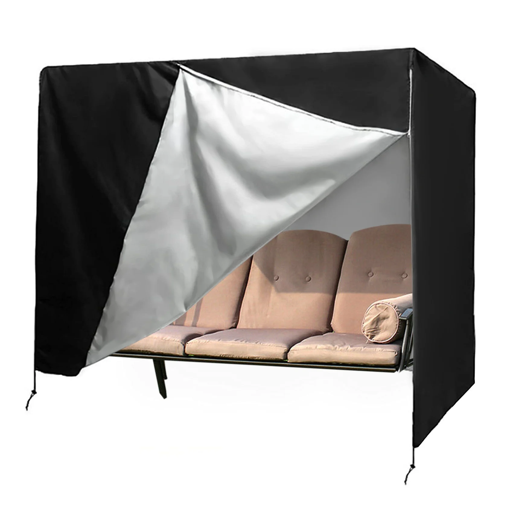 HYFBH Funda Para Muebles De Jardín, 160x130x90cm/LxWxH Funda Mesa Exterior Impermeable, 420D Oxford Funda Protectora Para Conjuntos De Muebles, Funda Sofa Exterior Impermeable Funda Cubre Sofa