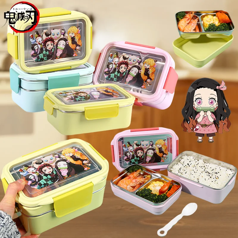 鬼滅の刃 LUNCH BOX Anime Demon Slayer Stainless Steel Insulated Lunch Box for