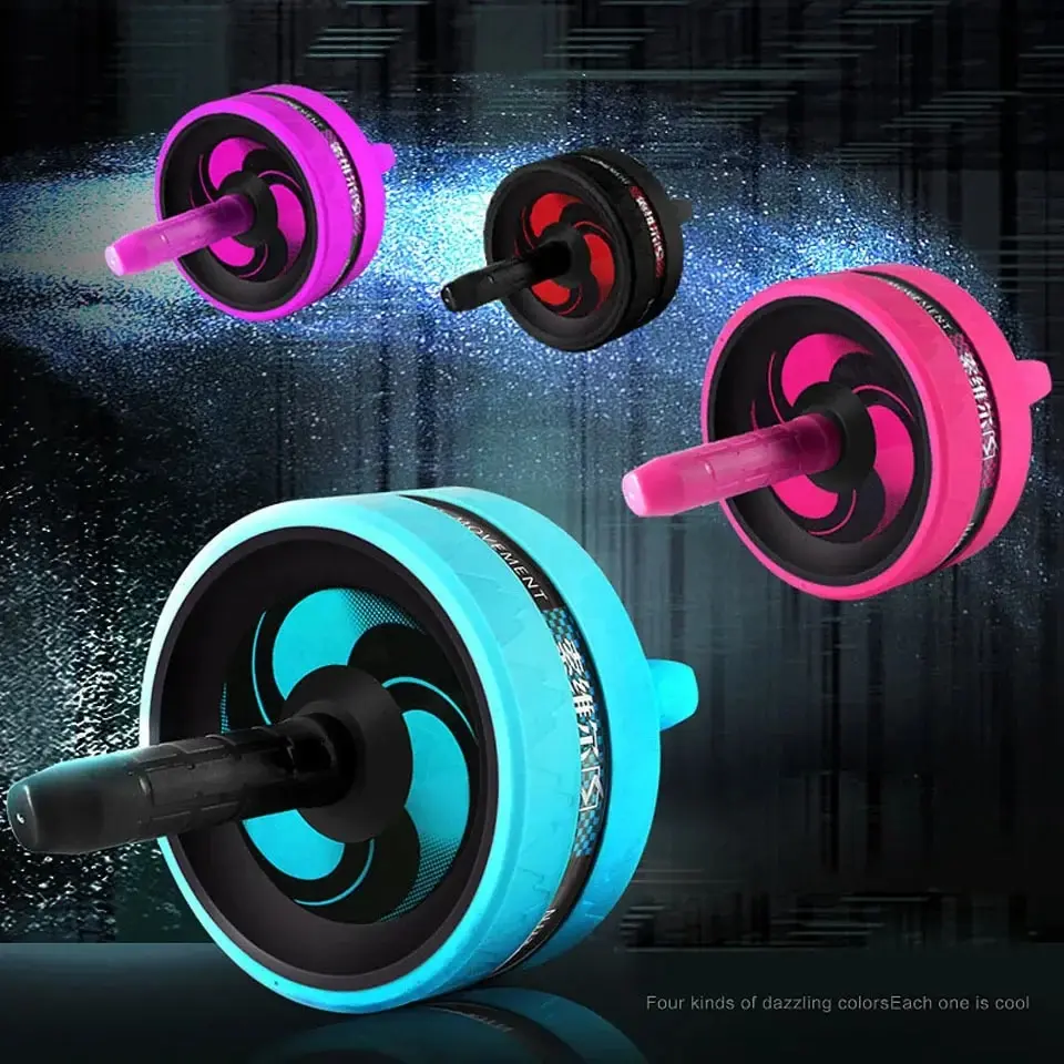 AB Roller&Jump Rope No Noise Abdominal Wheel AB Roller with Mat For Arm Waist Leg Exercise Gym Fitness Equipment abdominal wheel abdominal fitness instrument abdominal workout aids