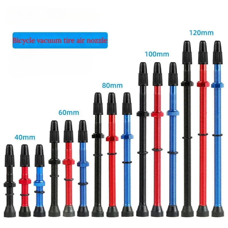 40/60/80/100/120mm Tubeless Valves Bike Aluminum Alloy Presta Nipples Removable Core Air Valve For Road MTB Bicycle bicycle air valve bicycle tubeless valve bicycle valve