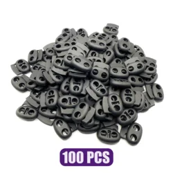 Durable Plastic Cord Lock Toggle Clip for Drawstring and Lanyard Accessories (100pcs)
