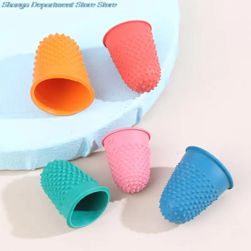4/8PCS Rubber Fingers Tip Fingers Covers Rubber Finger Pads Grips Thick  Reusable Finger Protector Thimble for Sewing Accessories - AliExpress