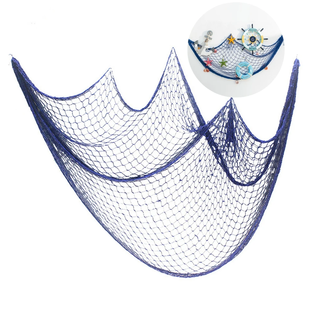 1X2M Nautical Fishing Net Seaside Wall Beach Party Sea Shells Home