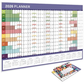 Nuovo Calendario 2026 Grande da Parete, Pianificatore 365 Giorni, Lista delle Cose da Fare, Agenda Giornaliera e Settimanale, Organizzatore di Programmi