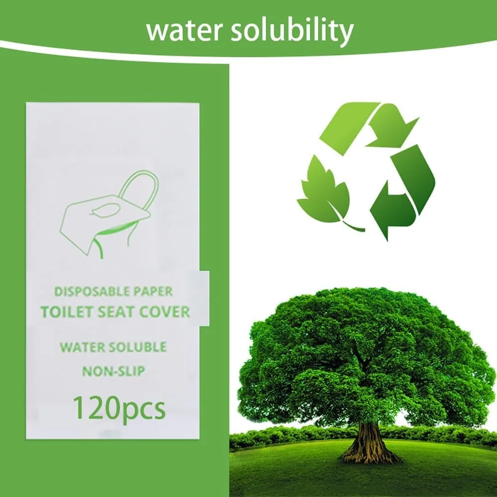 10/30/50Pcs Disposable Toilet Seat Paper Portable Travel Camping Hotel Bathroom Accessories Degradable and Eco-friendly 5