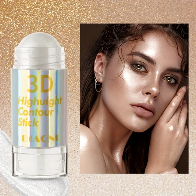 Bâton surligneur à lumière d'eau, bâton de Blush, maquillage pour le visage et le corps, illuminateur à paillettes, cosmétiques, Contour du visage, maquillage éclaircissant 1