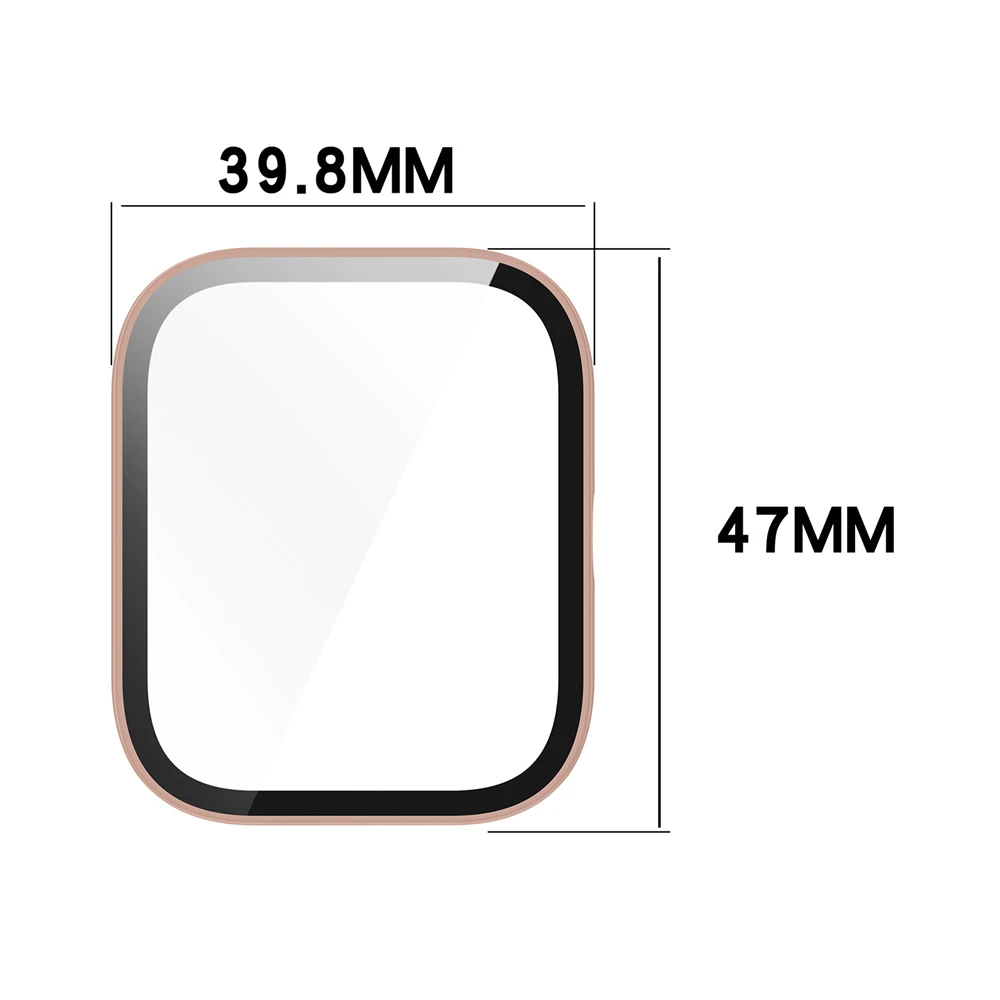 Durable One-Piece Watch Case with Tempered Glass Screen Protector