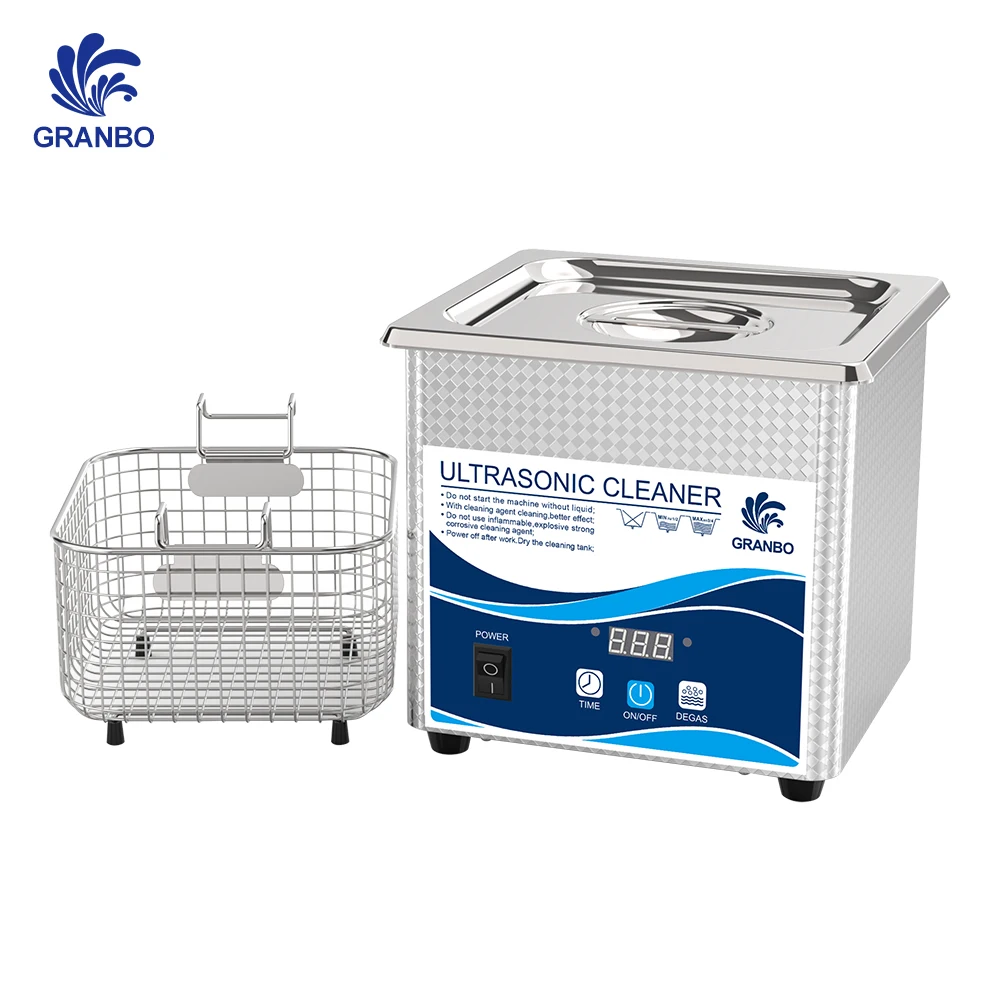 Granbosonic 2L New Household Ultrasonic Cleaner 40Khz 35W 60W Pannello Digitale Con Degasaggio Per Occhiali Monete Gioielli