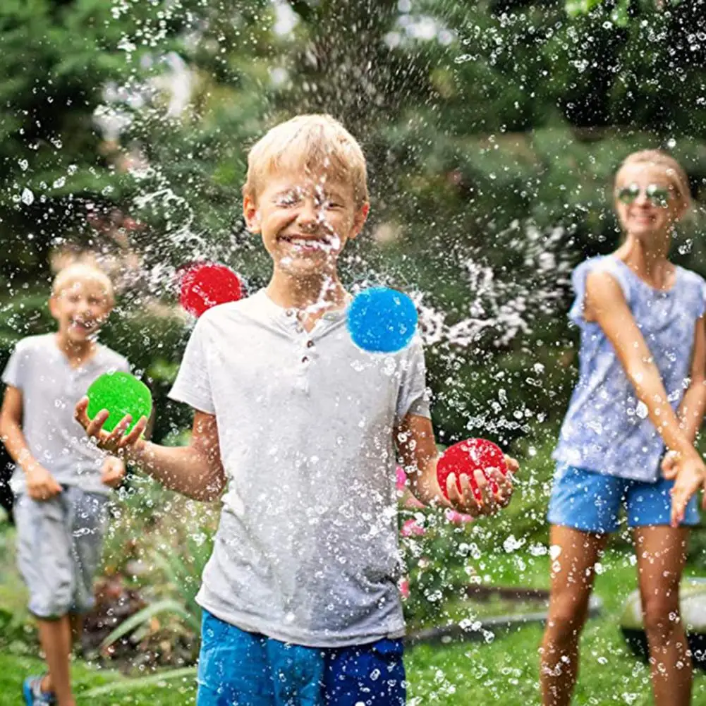 50Pcs Cotton Water Bomb Balls High Bounce Swimming Pool Splash Water Balls Boys Fight Games Outdoor Play Toys