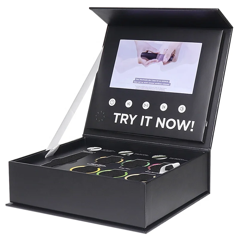 

Customizd High Quality Box 5x7 Editing LCD Screen Video Brochure