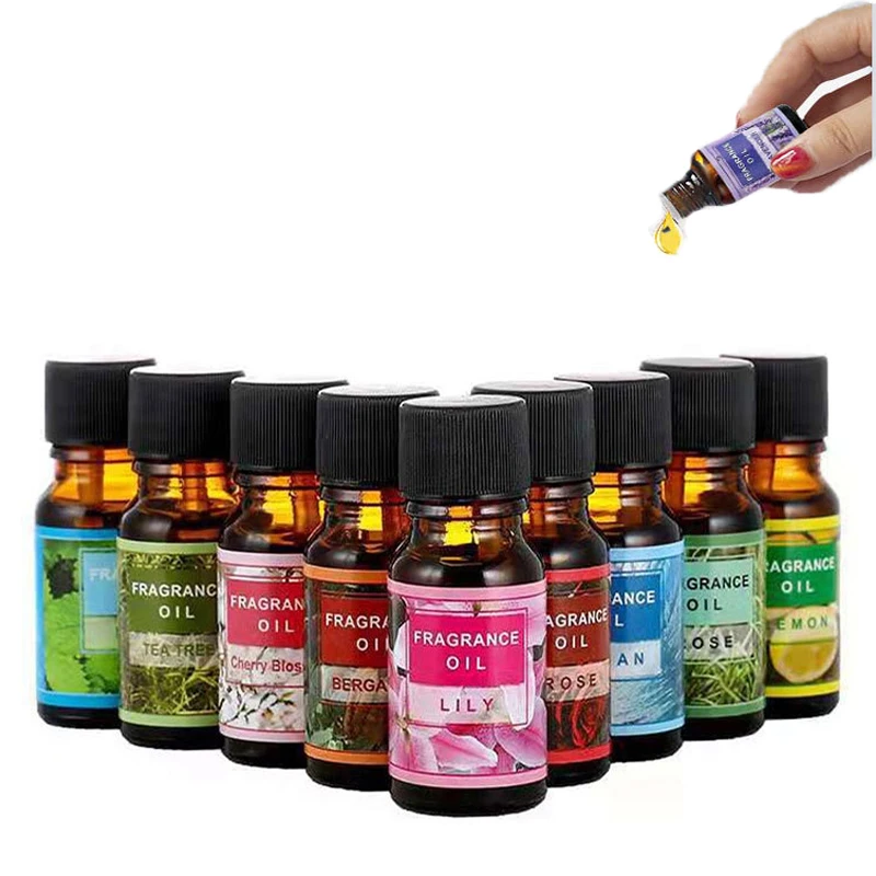 10ML Lavender Eucalyptus Pure Essential Oils Rose Lemon Jasmine Vanilla