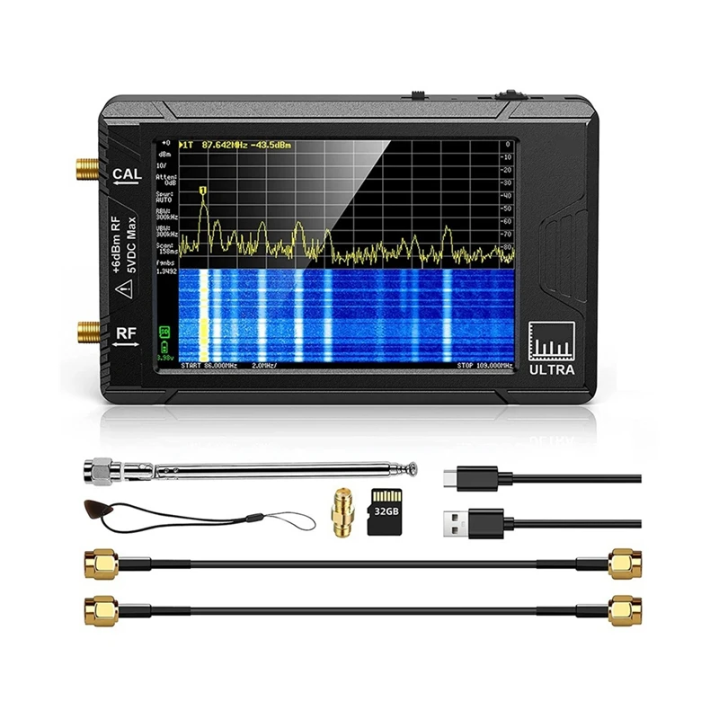 

Ultra 4Inch Spectrum Analyzer Plastic Handheld TINY SA Frequency Analyzer 100Khz-5.3Ghz