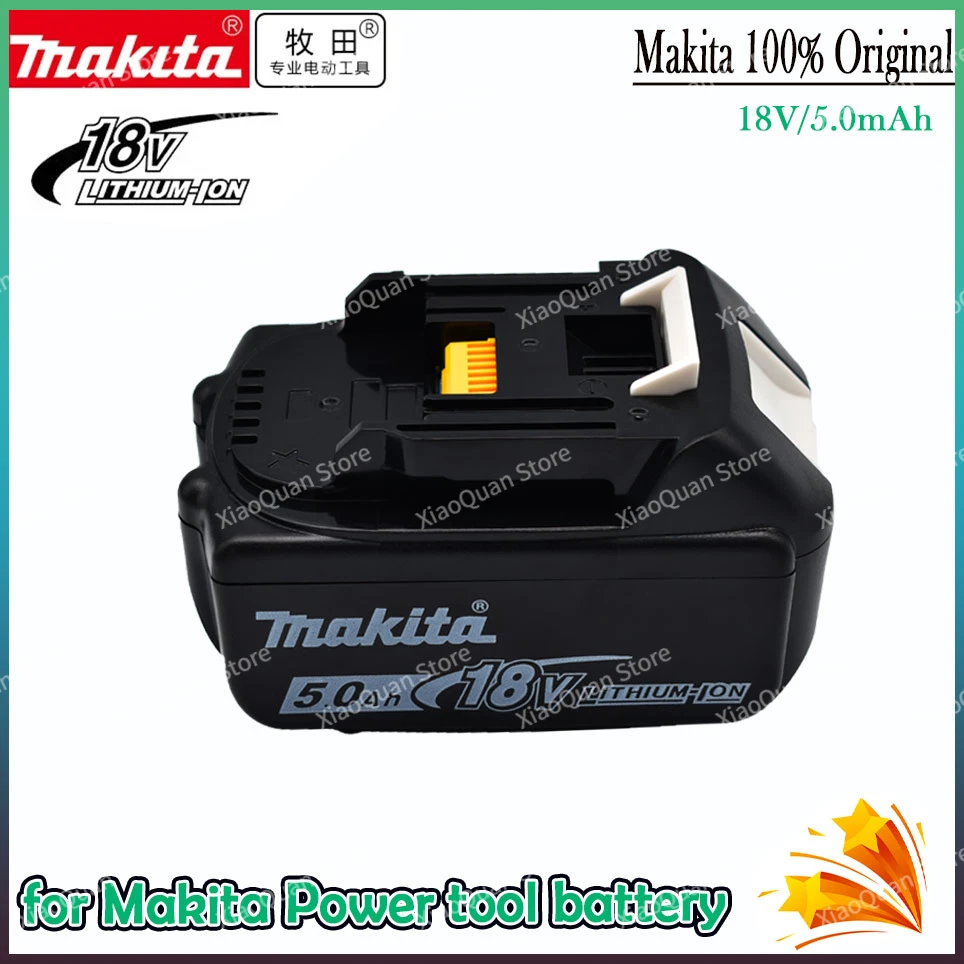 

Makita Original 18V 5.0AH Rechargeable Power Tool Battery LED Lithium Ion Replacement LXT BL1860B BL1860 BL1850