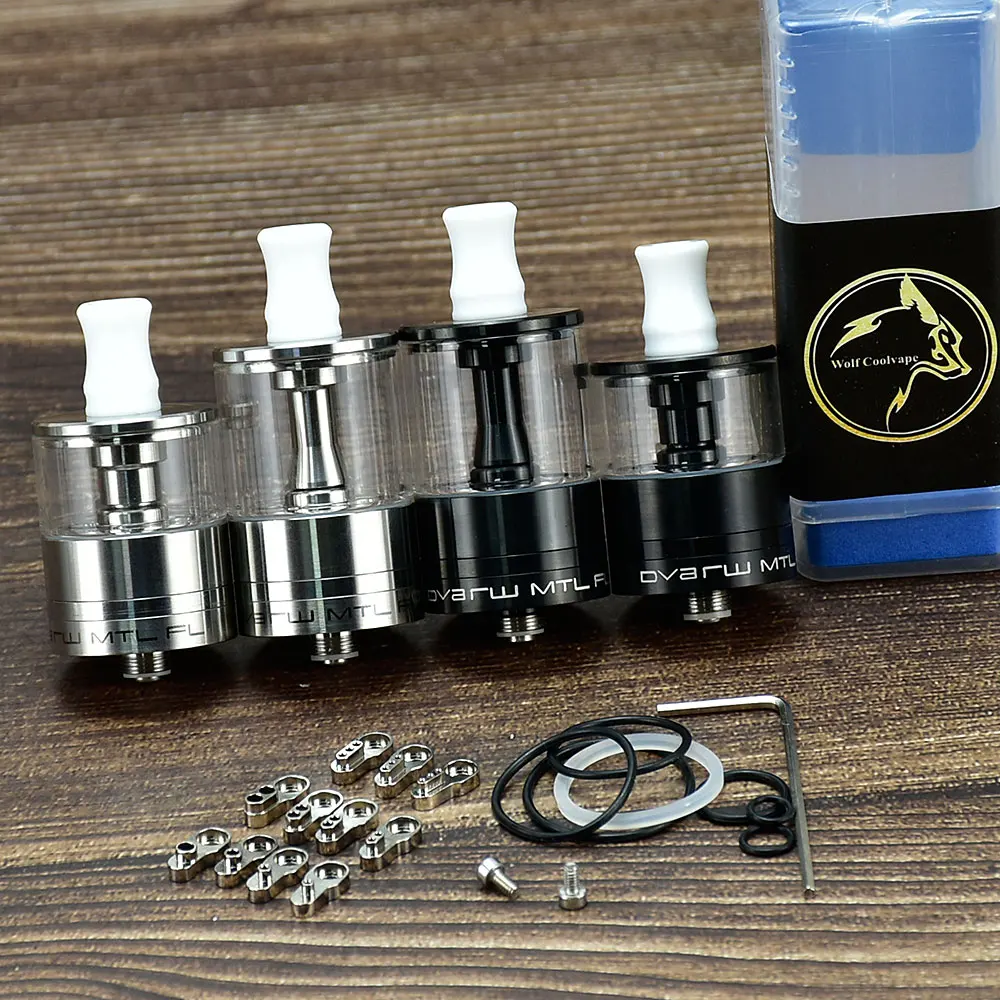 

Dvarw MTL FL RTA 24mm mtl vape Single Coil Rebuildable Tank Vape rta Atomizer tank 3.5ml / 6.0ml 24mm 316ss glass Atomizer