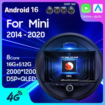 Android 16 Carplay DSP para BMW MINI COUPER F54 F55 F56 F60 2014 - 2019 Radio de coche Autoradio GPS Reproductor estéreo Multimedia WIFI+4G 1