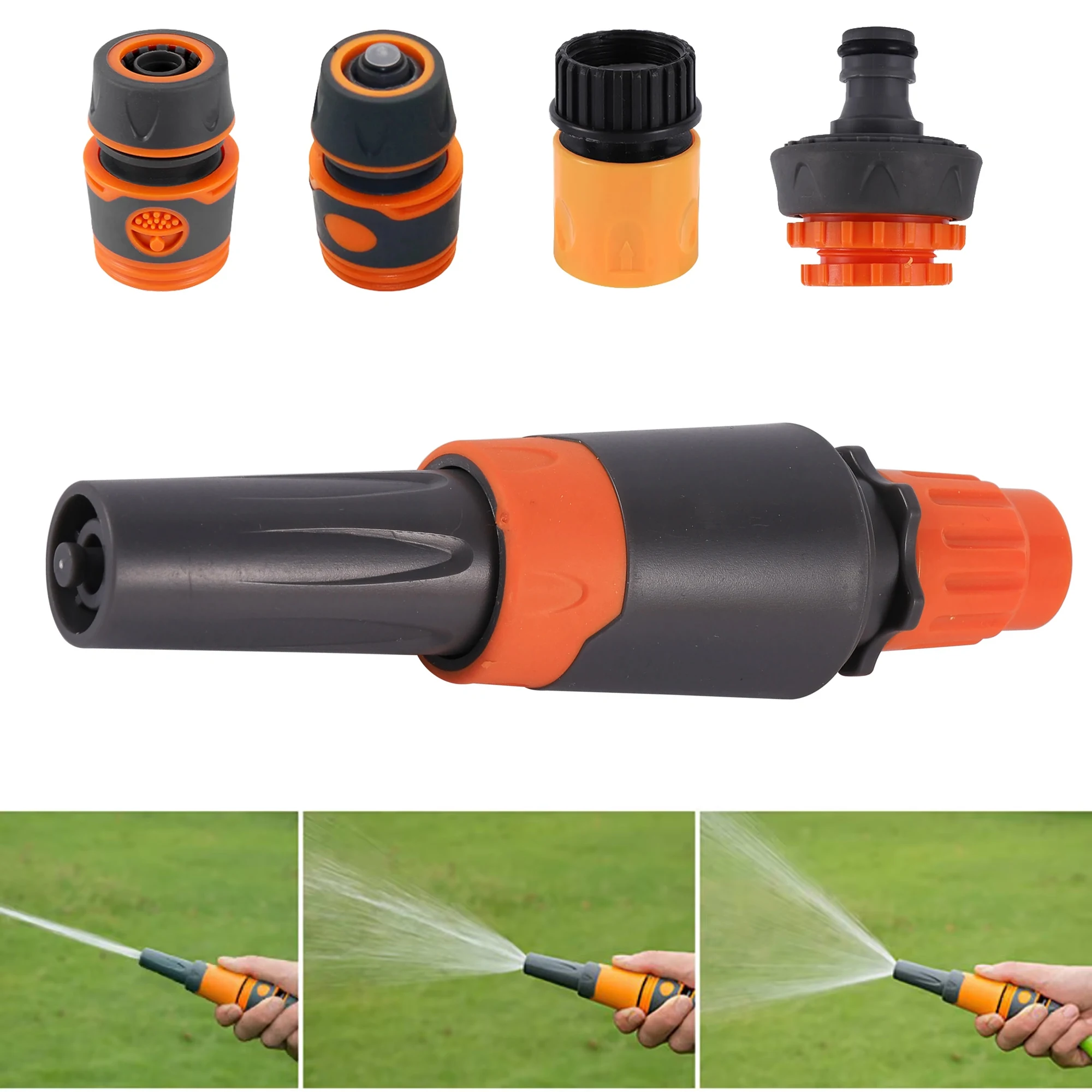 High Pressure Water Gun Direct Spray Nozzle Adjustable Watering Gun Garden Irrigation Sprinkler Car Washing Cleaning Water Gun
