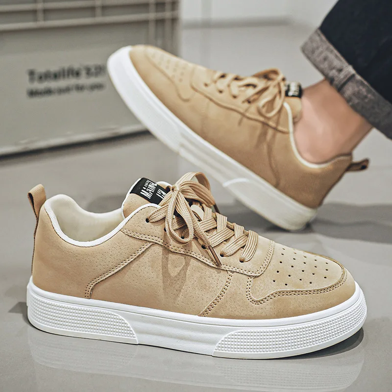 Fashion Suede Men&rsquo;s Casual Shoes Platform Comfortable Men Board Shoes Thick Bottom Men Walking Sneakers High Quality Sport