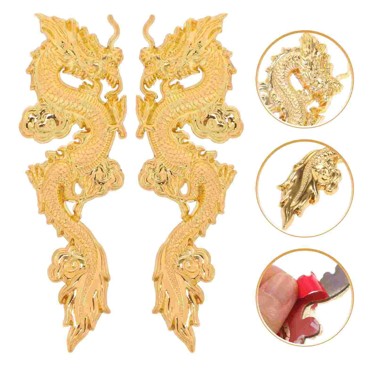 

2pcs Dragon Stickers Car Truck Universal Emblems Car Hood Body Emblems Stickers