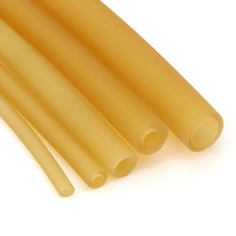 rubber hose nature latex rubber hose yellow IDxOD 1.6~18mm high resilient surgical medical tube slingshot catapult elastic band