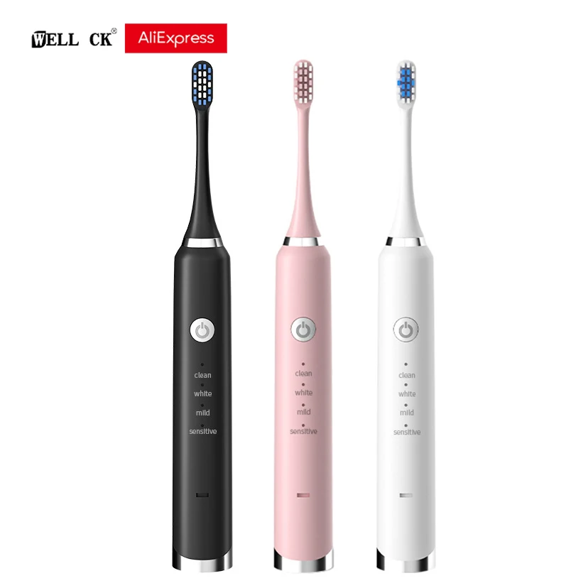 Wholesale Electric toothbrush usb fast charging Adult replacement head Whitening Dropshipping deliver within 48 hours deliver handel