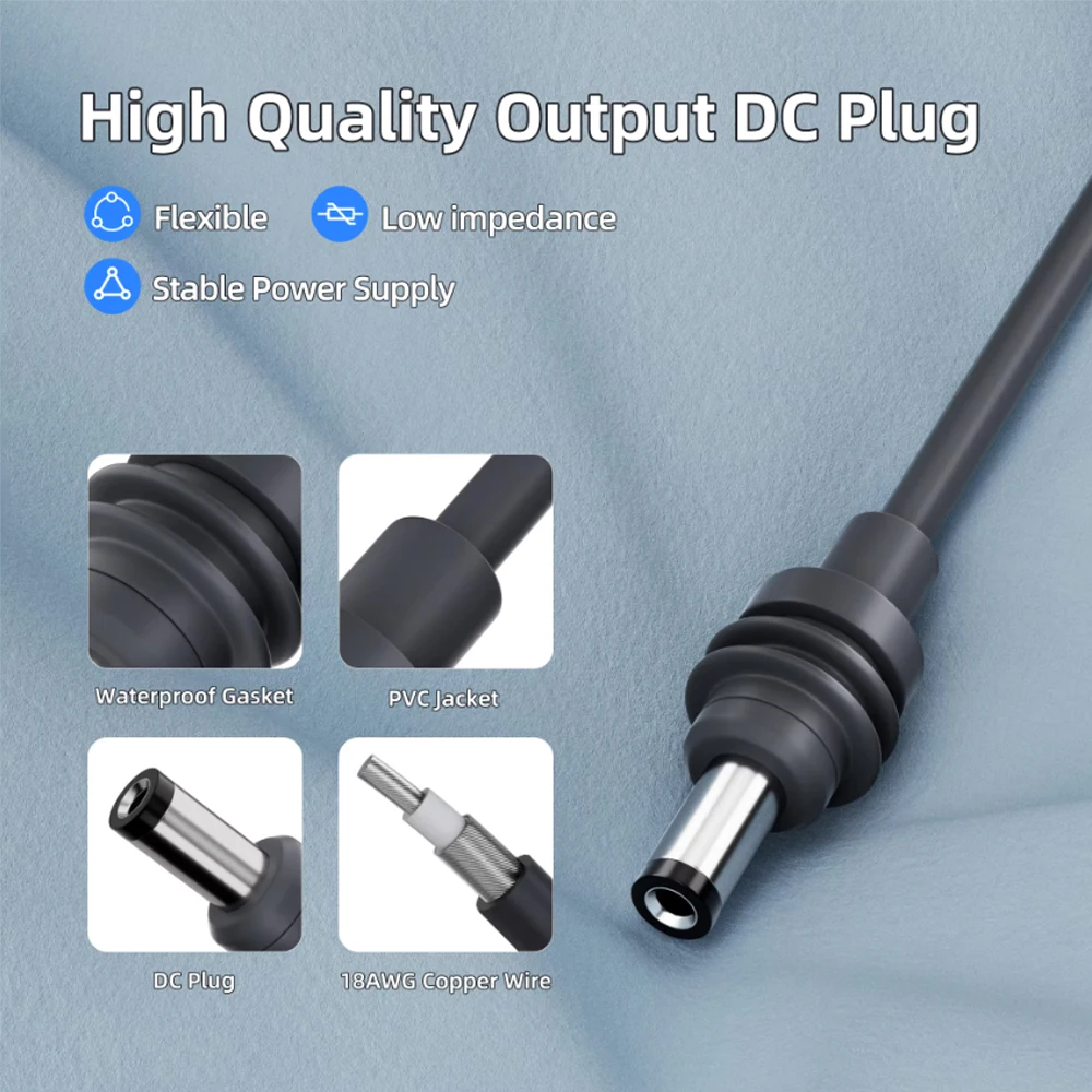 for Starlink Mini 3 in 1 DC Power Cable 10FT 100W USB C 12-24V Cigarette Lighter Plug and DC Male Power Cable Cord for Starlink 5