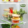 Turntable Organizer Tray for Refrigerator 360 Rotatable Rectangle Storage Rack Saving Space Turntable Rack for Kitchen Cabinet 2