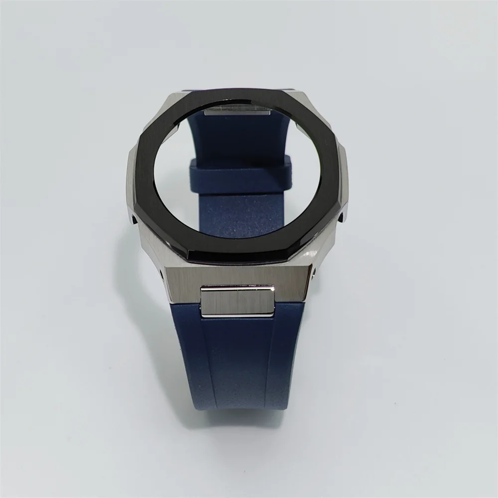 Hontao GA2100 Casioak 5th Gen Silver Black Stainless Steel Watch