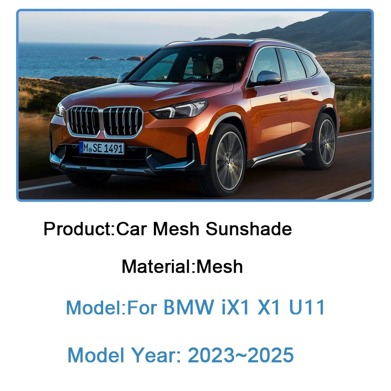 Per BMW iX1 Accessori X1 U11 2023 2024 2025 2026 Auto Maglia Parasole Protezione Solare Tenda Della Finestra Protezione UV Accessori Del Veicolo  34