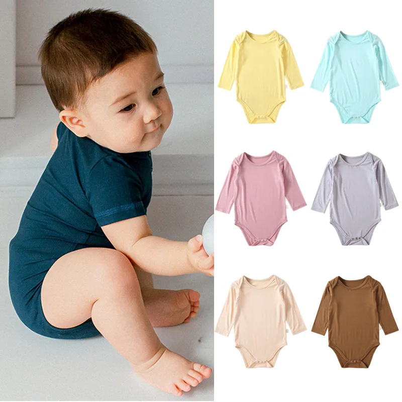 

Jenny&Dave Baby's fart clothes, baby's summer clothes, long sleeved pajamas, newborn clothes, men's and women's bamboo fiber, su