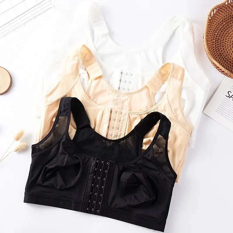 Front Closure Posture Corrector Lift Up Bra Women Push Up Cross Back Underwear Shockproof Sports Support Fitness Vest Bras S-5XL 6