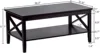 Oxford Coffee Table with Thicker Legs, Black Wood Coffee Table with Storage for Living Room 2