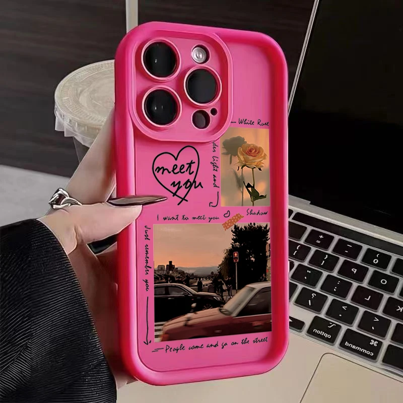 thumbnail image 1 of Funda de silicona para teléfono con silueta de vida cotidiana para iPhone 16 15 Pro Max 14 13 12 11 XS Max XR X 7 8 Plus, funda suave a prueba de golpes con diseño de caramelo, 1 of 5