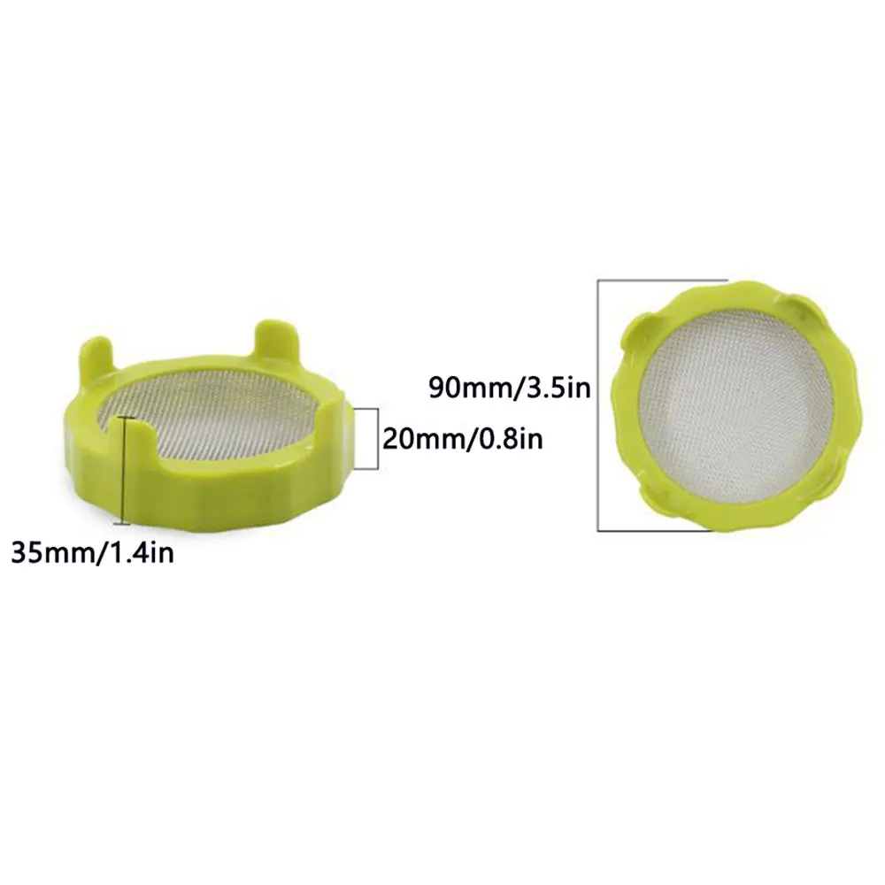Stainless Steel Screen Mesh Sprout Lid Seed Germinator Cover 86mm Wide Mouth For Mason Sprout Jars Bean Sprouts Germination Kit