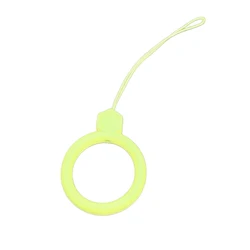Soft Silicone Wrist Strap Lanyard Keychain - 10 PCS (LGr)