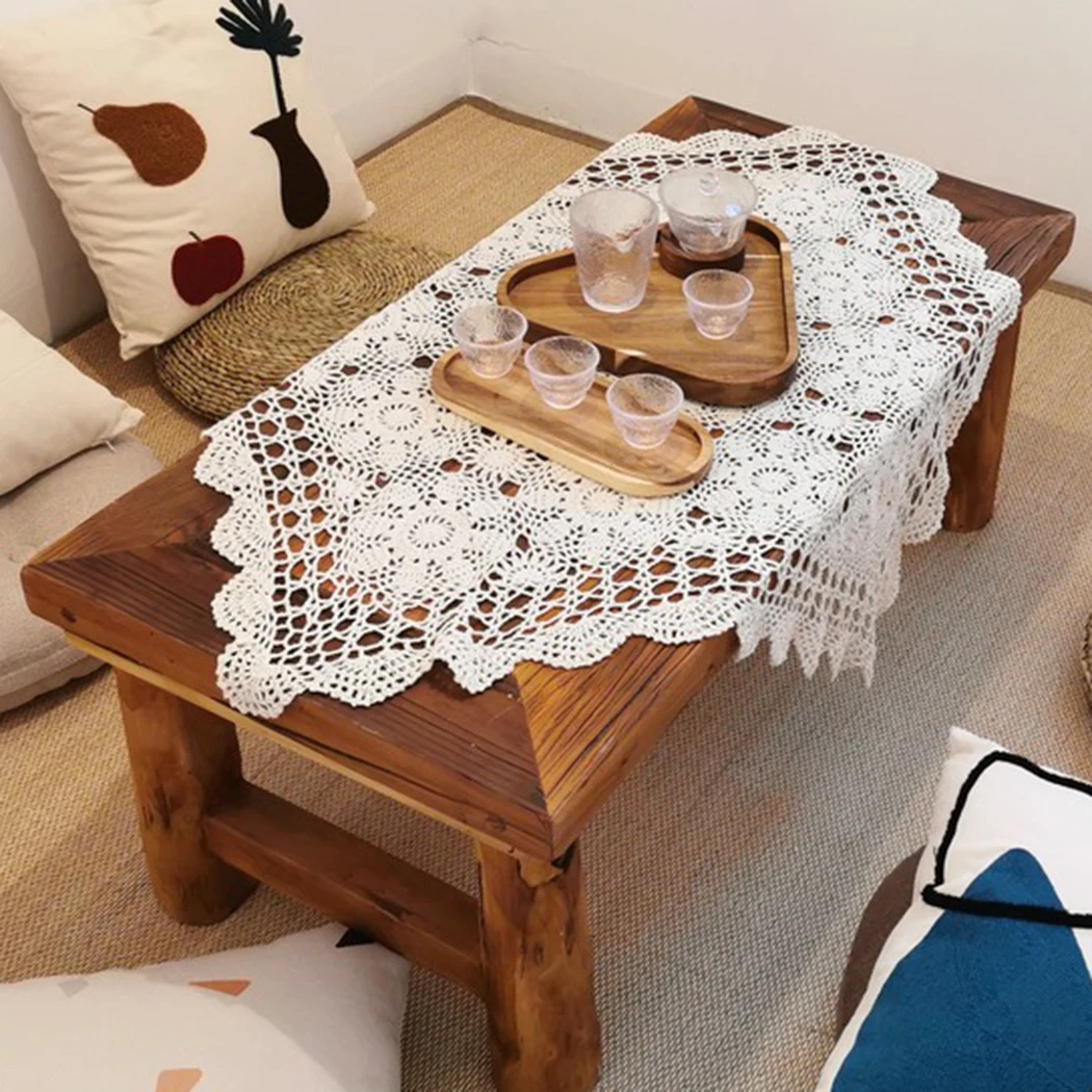 

Handmade Placemats Lace Table Mats Vintage Tablecloths Crochet Tablecloths Square Table Decorations Accessories
