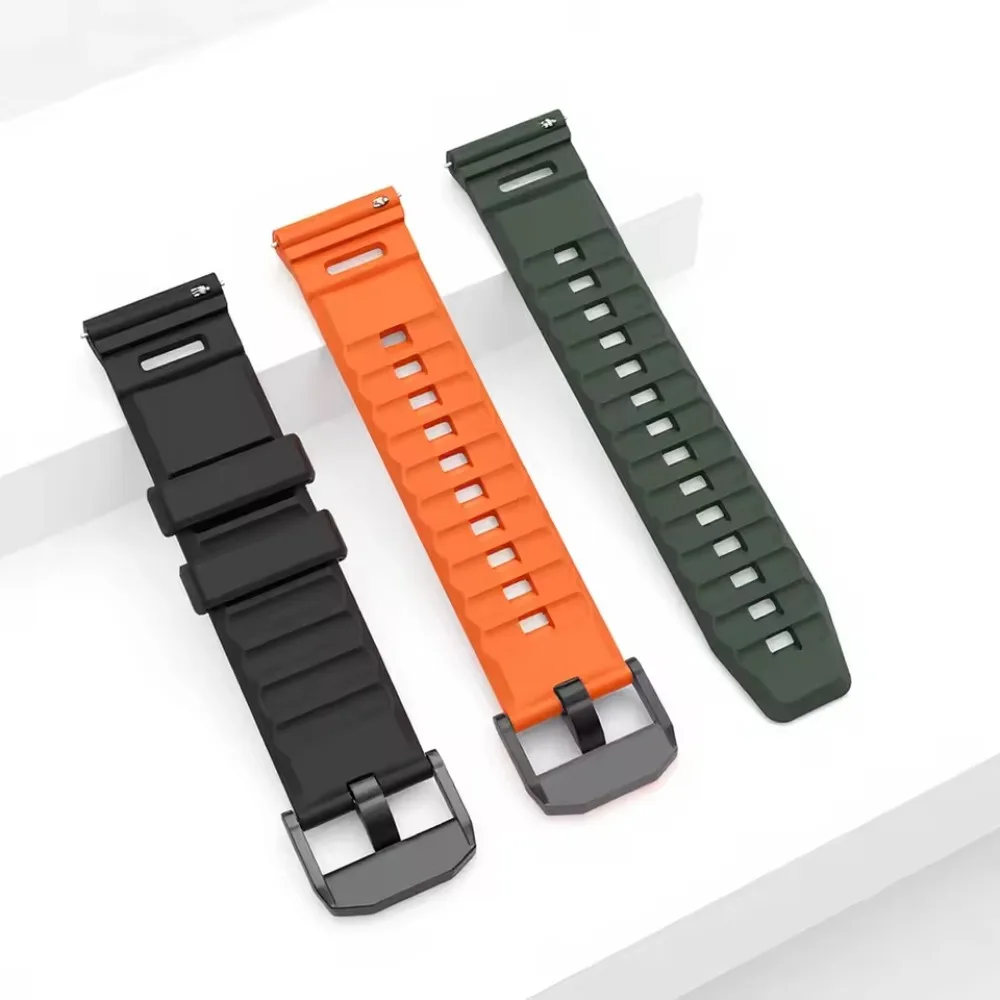 Enhanced Silicone Armor Strap - 24mm - Comfortable Replacement Wristband