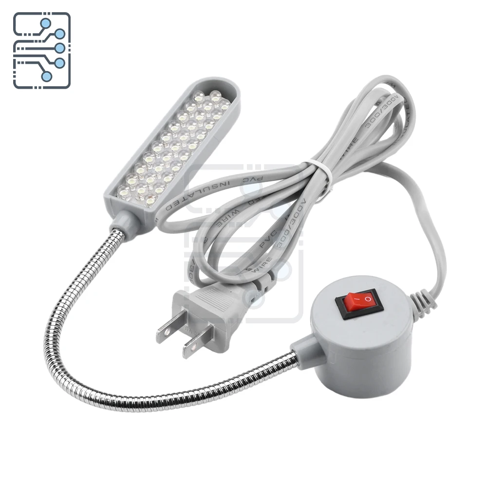 Lampe de travail à base magnétique pour machine à coudre, lampe industrielle à col de cygne, table pour perceuse à tour, 30 LED 1