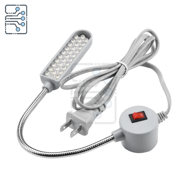 Lampe de travail à base magnétique pour machine à coudre, lampe industrielle à col de cygne, table pour perceuse à tour, 30 LED 1