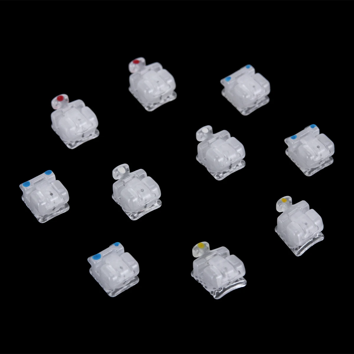 Azdent zahn ärztliche kiefer ortho pä dische Keramik selbst ligier ende Brackets Zahnspangen sl klar roth/mbt 0,022 mit Haken zahn ärztliche Instrumente – Detail 9